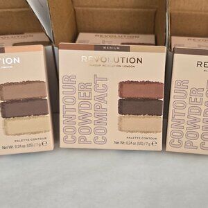 Revolution Contour Powder Compact Palette Med Deep Highlight Shade Contour